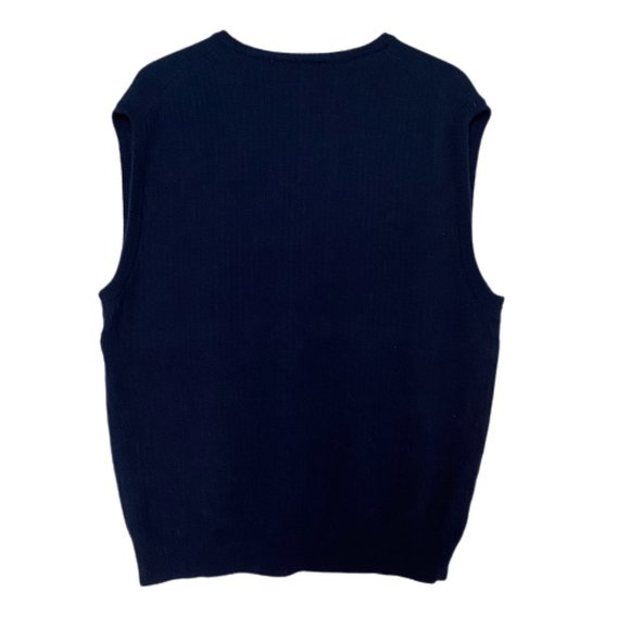 Pronto Uomo Men's Navy Blue Ribbed Knit Sweater XL - Picture 4 of 4
